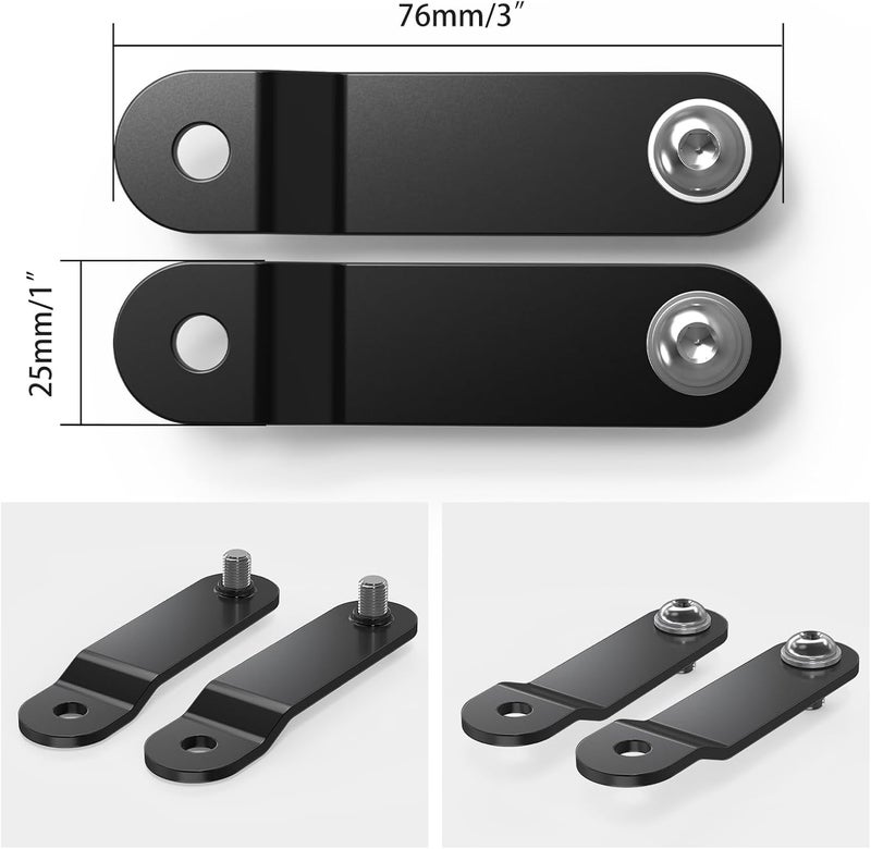 NICECNC Black 3" Gas Tank Lift Kit 3-Inch Fuel Tank Riser Kit Compatible with Harley Forty Eight XL1200X 2010-2018, Sportster 883 Super Low XL883L 2012-2022, Dyna Fat Bob FXDF 2008-2017, See Fitment - Image 4